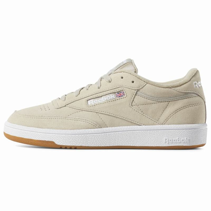 Reebok Club C 85 Tenisky Damske - Béžové/Biele BR7450QW